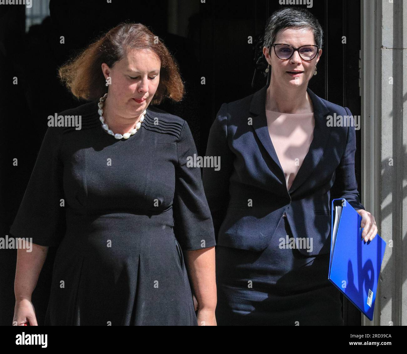 London, UK. 18th July, 2023. Victoria Prentis, MP, Attorney General and Chloe Smith, acting Secretary of State for Science and Technology. Ministers and British Conservative Party politicians in the Sunak government arrive for the weekly cabinet meeting. This will likely be the last cabinet before the Parliamentary recess. Credit: Imageplotter/Alamy Live News Stock Photo
