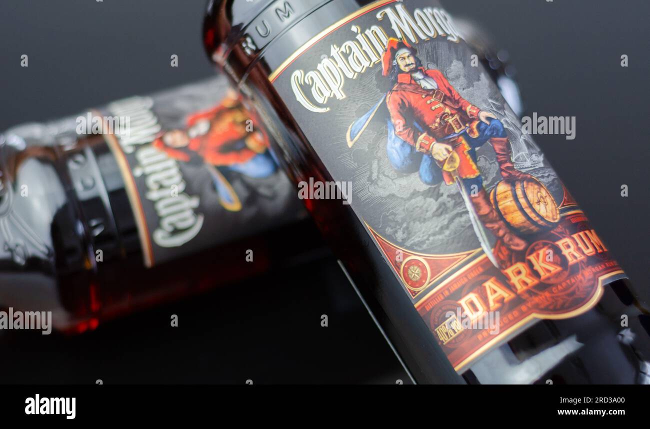 LONDON, UK 06 JULY Captain Dark Rum is made from a secret