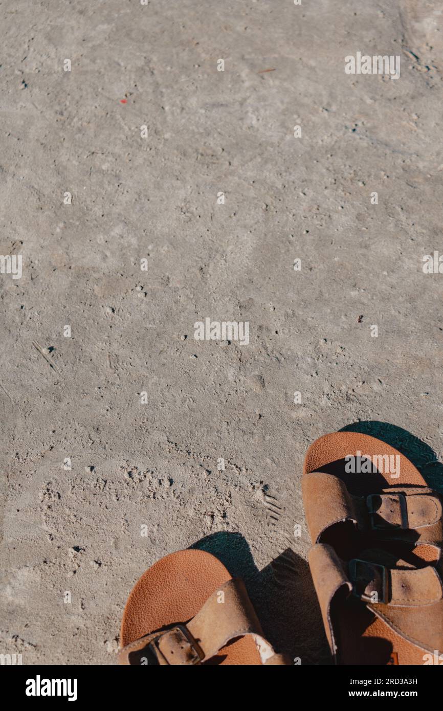 flip flops on the beach Stock Photo - Alamy