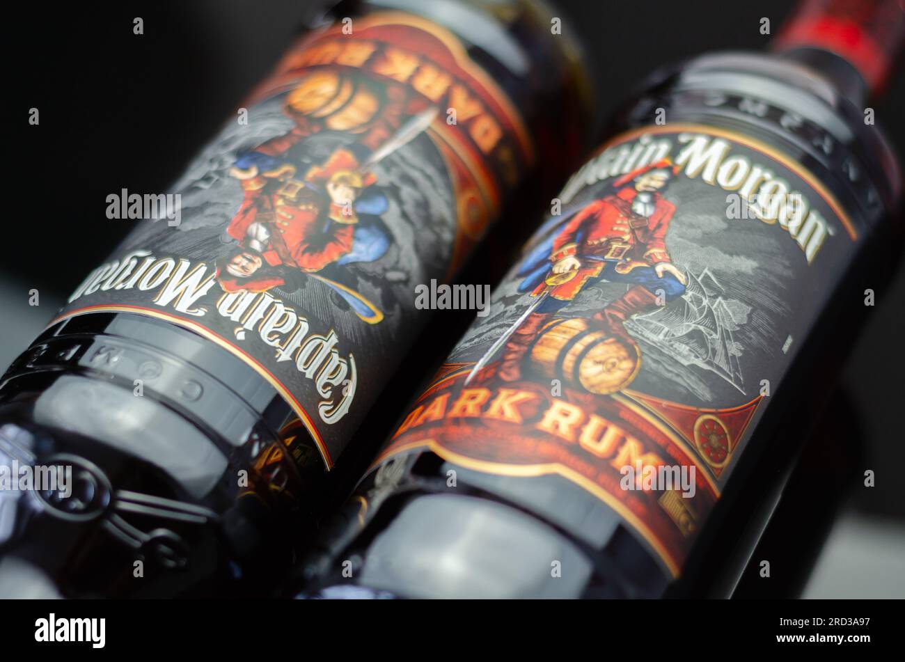 LONDON, UK 06 JULY Captain Dark Rum is made from a secret