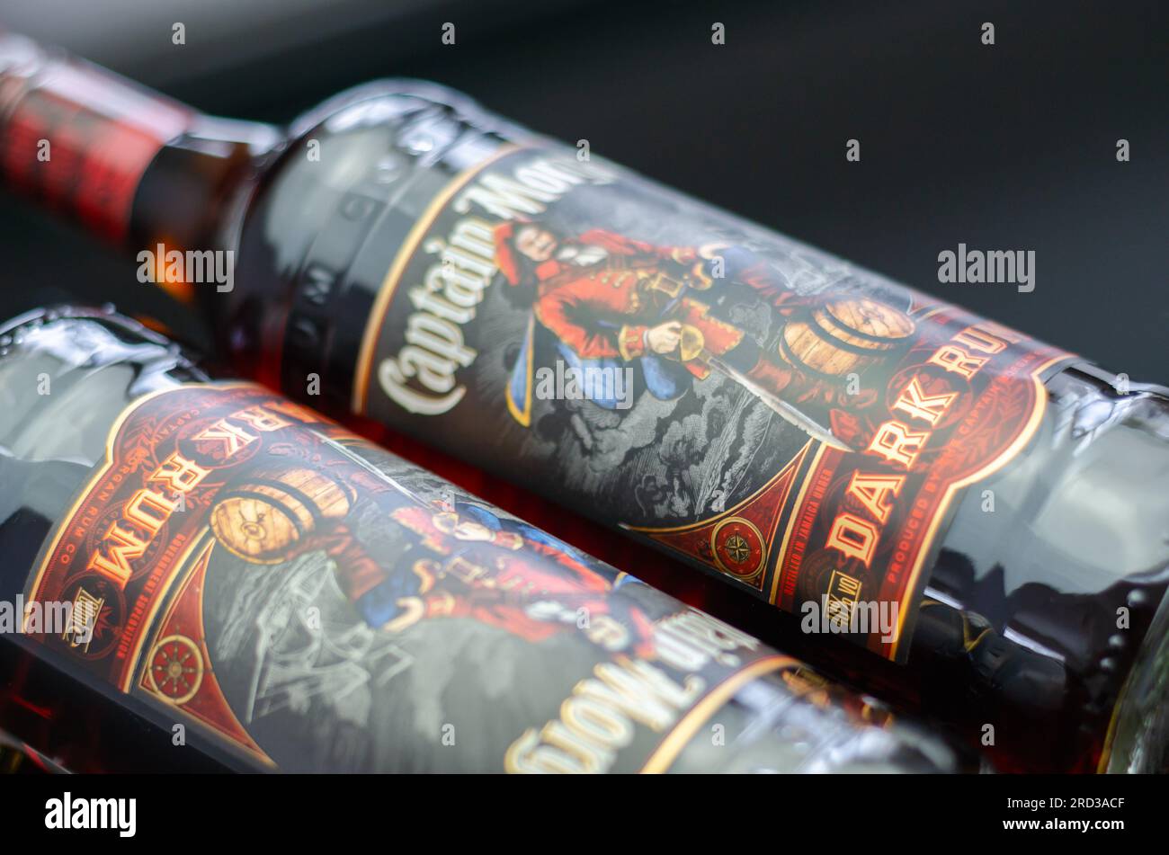 LONDON, UK 06 JULY Captain Dark Rum is made from a secret