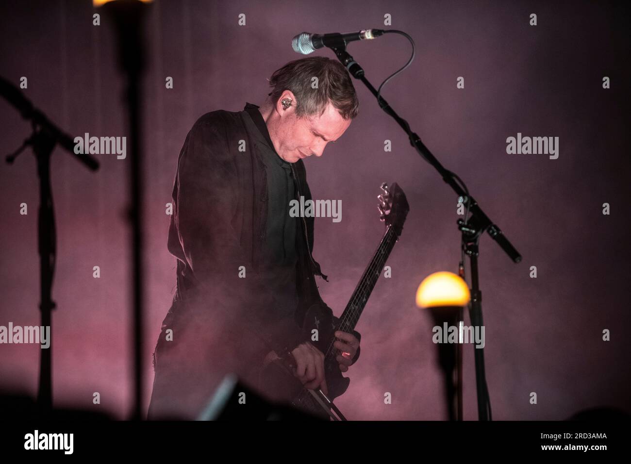 Sigur Ros performing at Festival Cruïlla, Barcelona 7 Jun. 2023. Photographer: Ale Espaliat Stock Photo