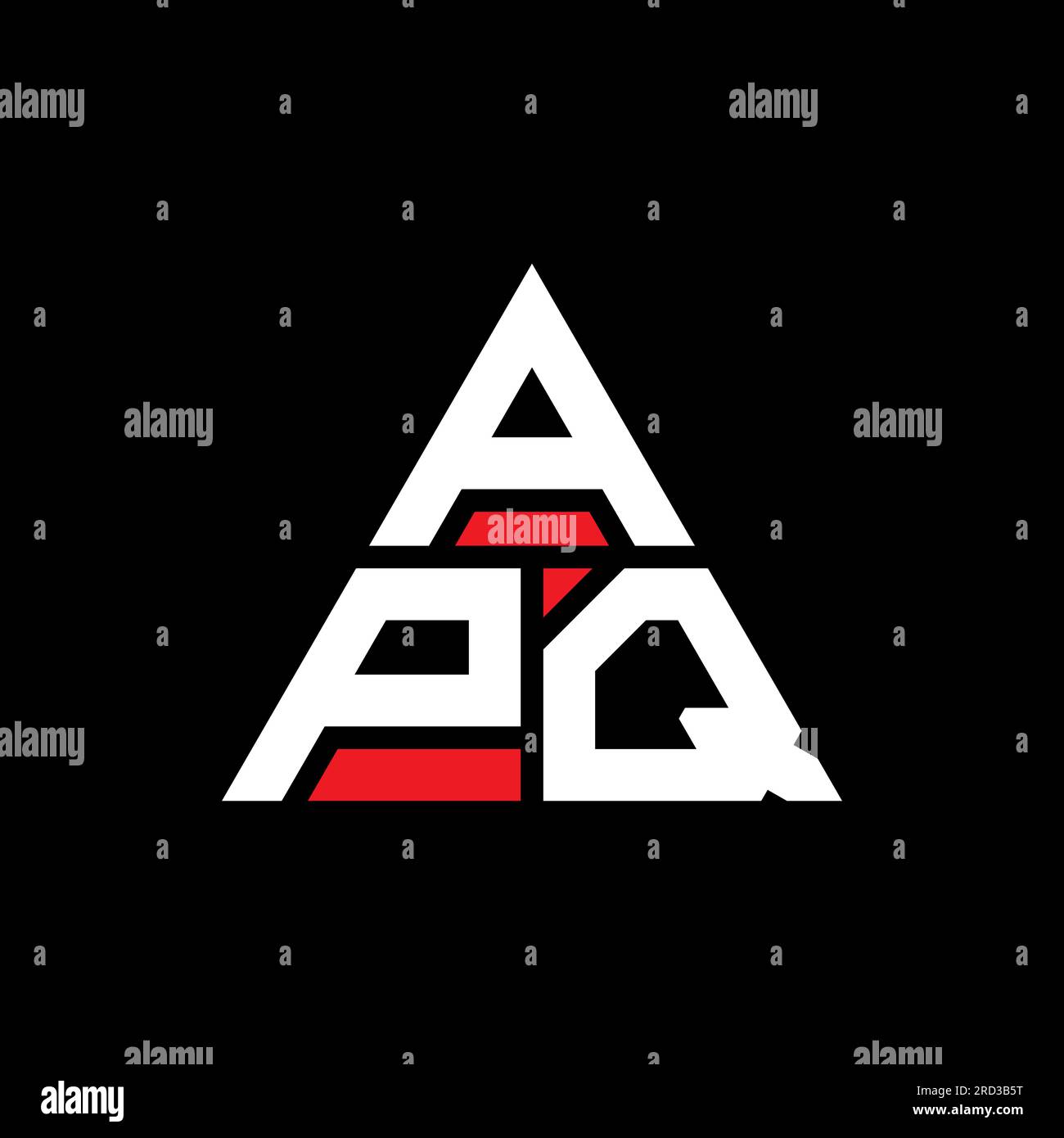 APQ triangle letter logo design with triangle shape. APQ triangle logo ...