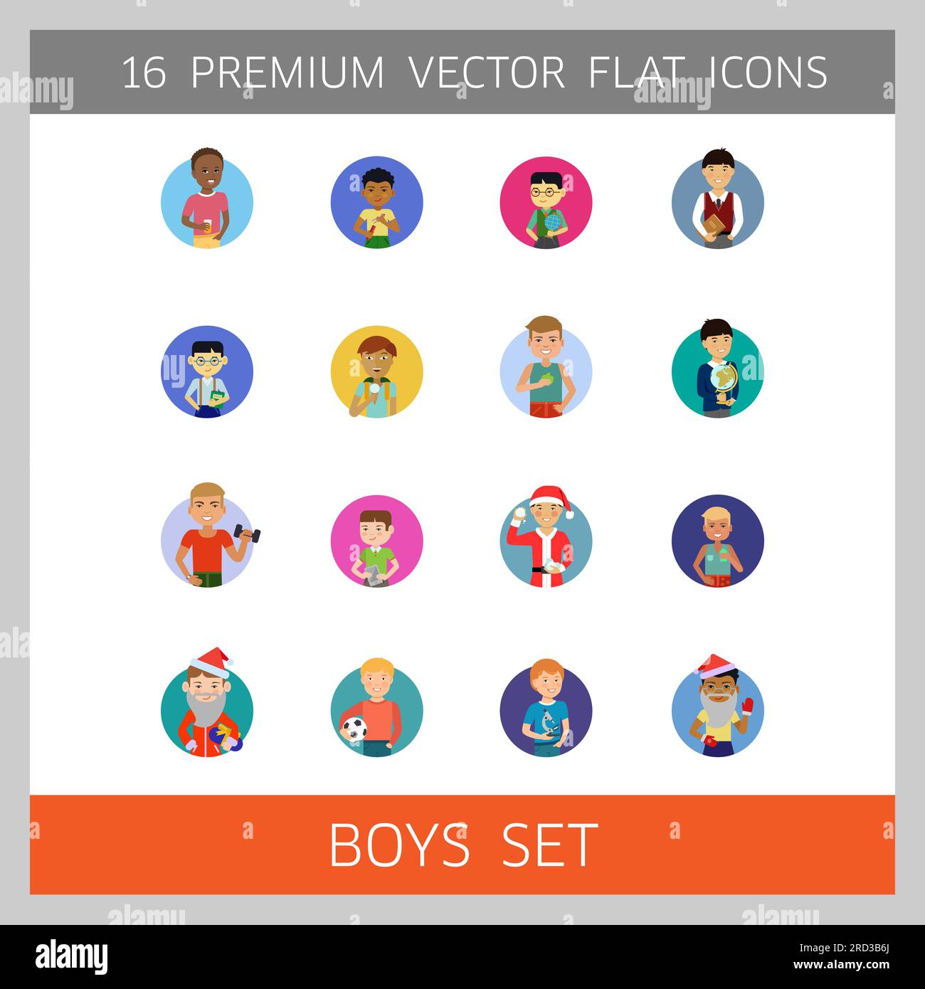 Boys Icons Set Stock Vector Image & Art Alamy