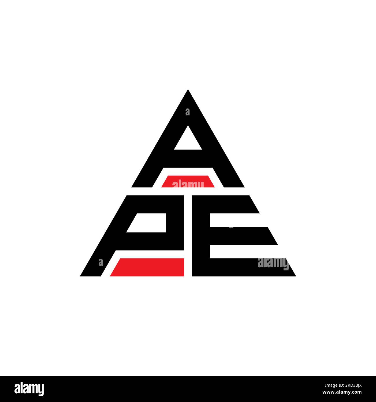 APE triangle letter logo design with triangle shape. APE triangle logo ...