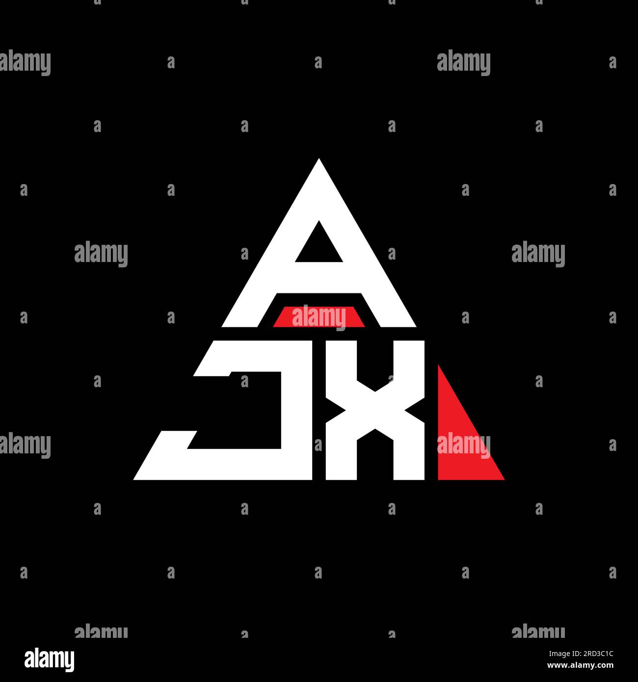 AJX triangle letter logo design with triangle shape. AJX triangle logo ...