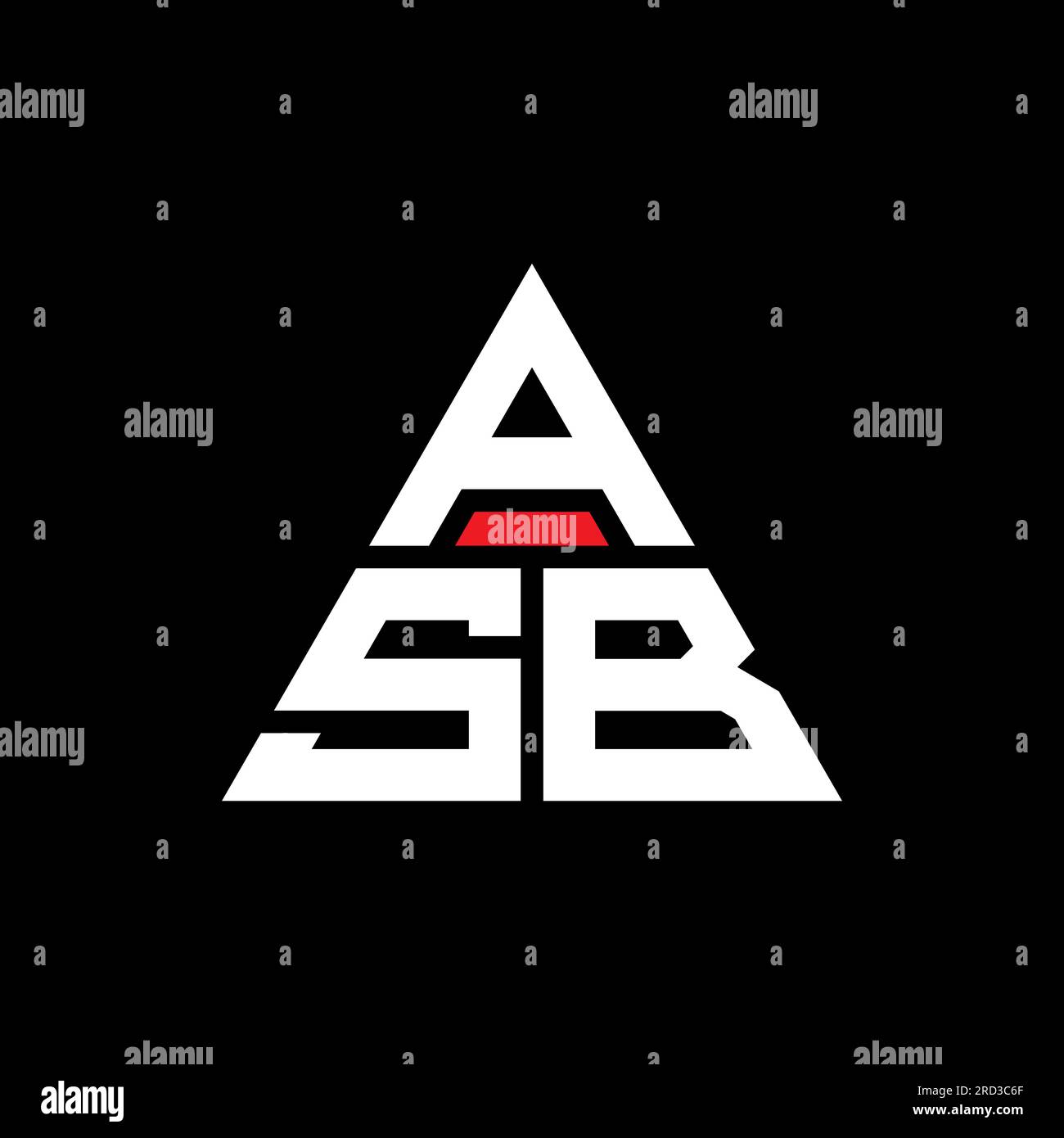 ASB triangle letter logo design with triangle shape. ASB triangle logo ...