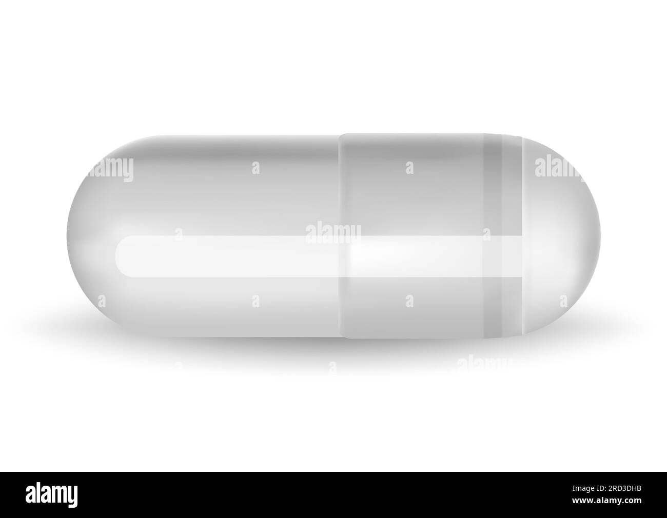 Medical white Pill. Vector realistic illustration Stock Vector Image