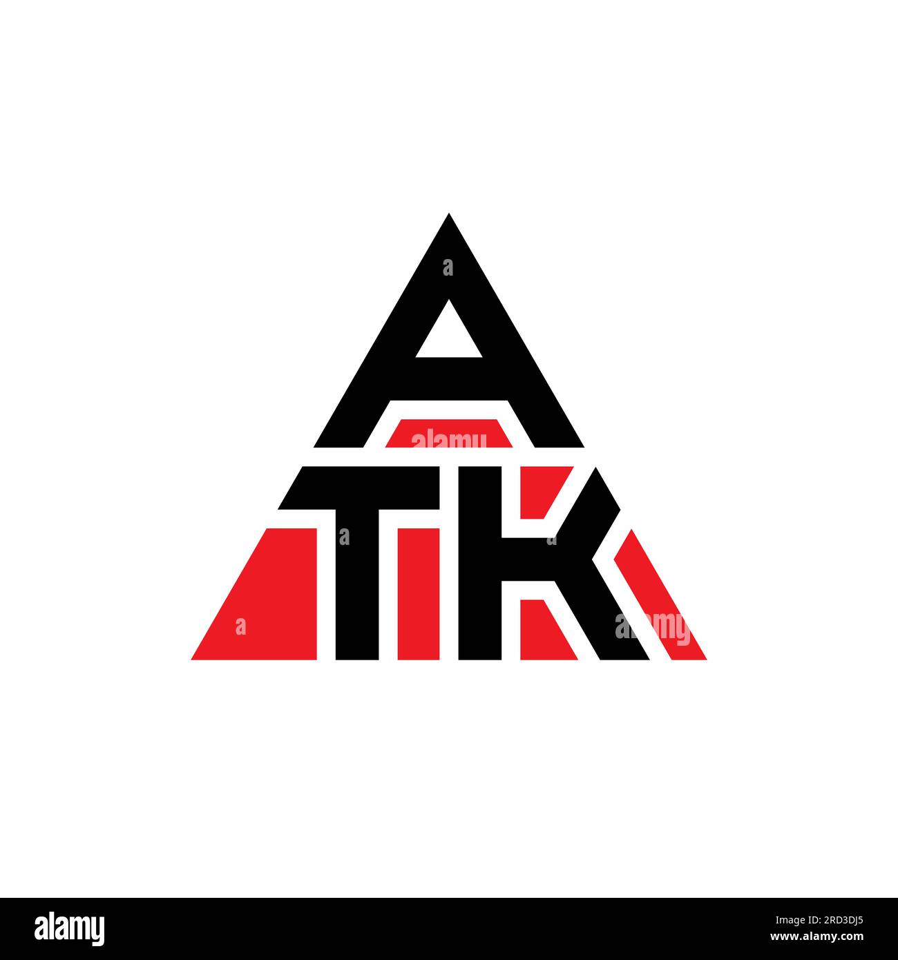 ATK triangle letter logo design with triangle shape ATK triangle logo