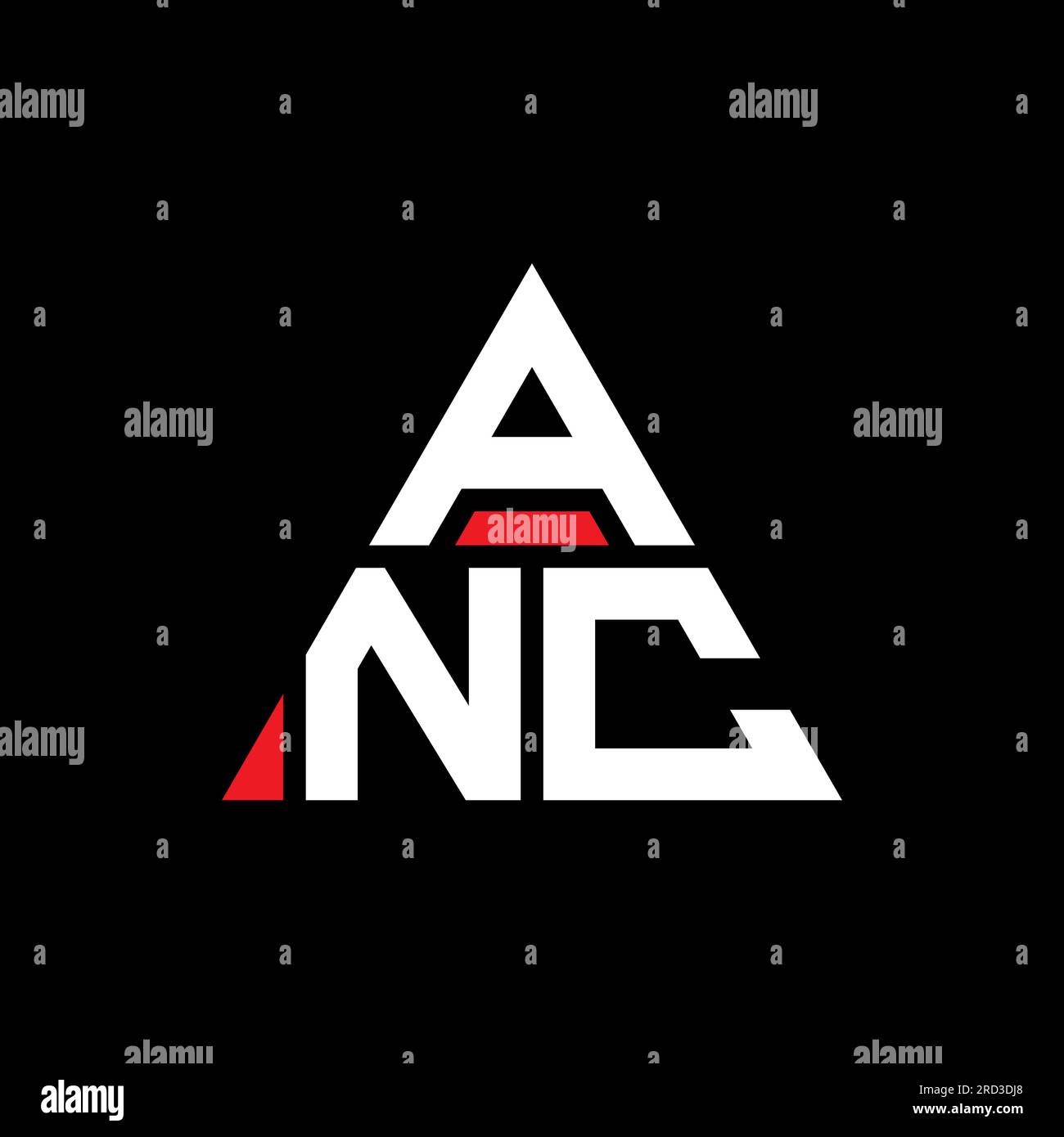 ANC triangle letter logo design with triangle shape. ANC triangle logo ...