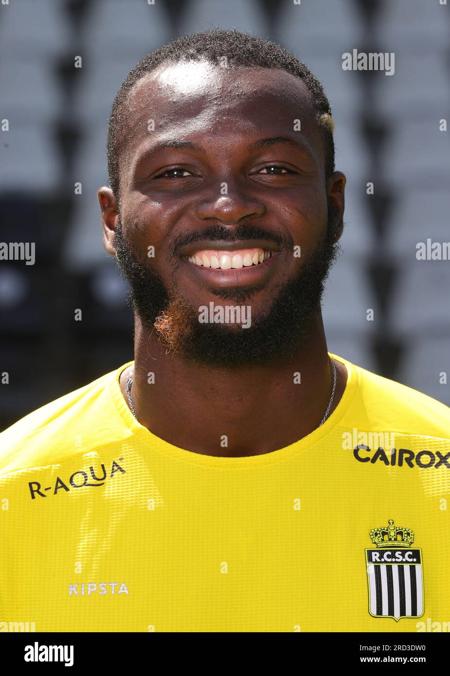 Charleroi, Belgium. 18th July, 2023. Charleroi's goalkeeper Herve Koffi poses for a portrait