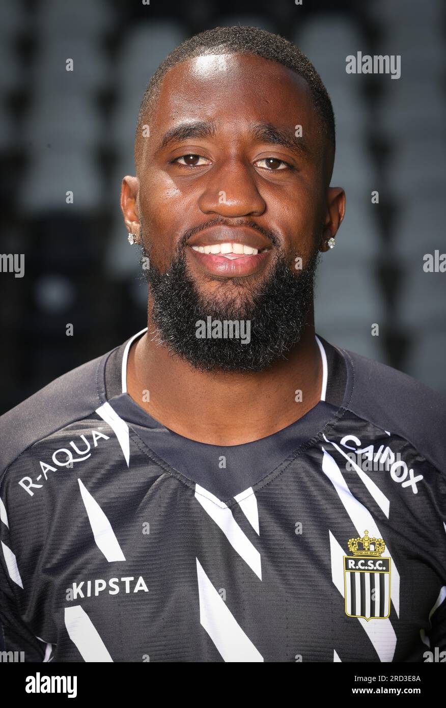 Charleroi, Belgium. 18th July, 2023. Charleroi's Isaac Mbenza poses for