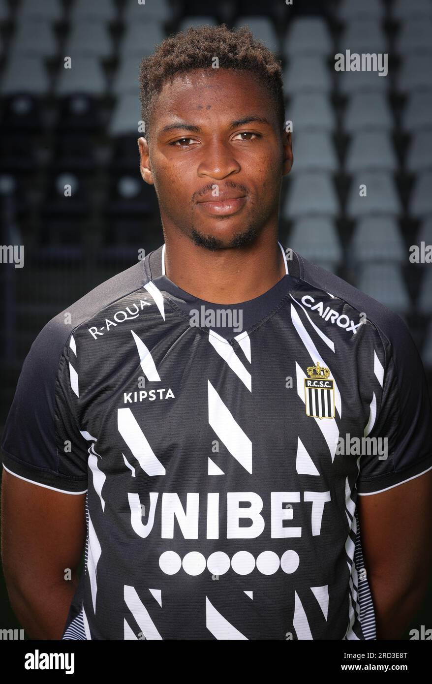 Charleroi, Belgium. 18th July, 2023. Charleroi's Loic Bessile poses for