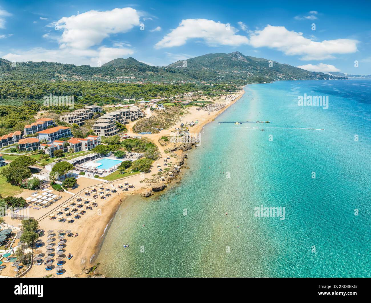 Landscape with Banana beach, Zakynthos islands, Greece Stock Photo Alamy