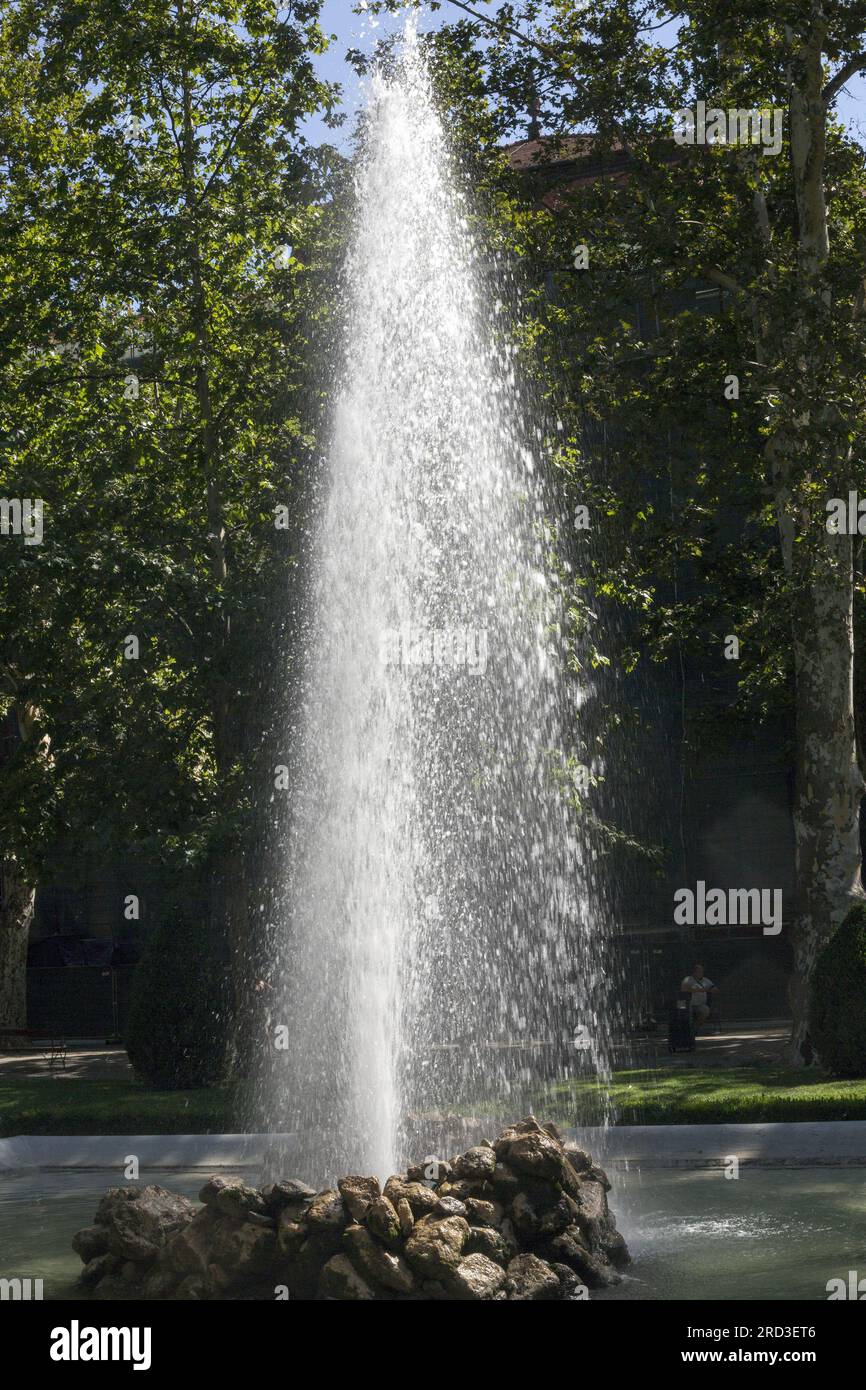 Fountain water jet Stock Photo