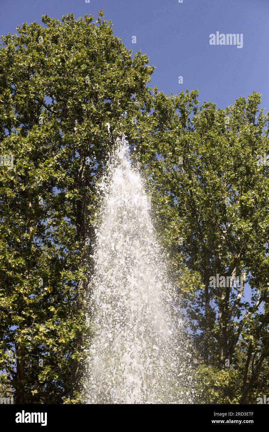 Fountain water jet Stock Photo