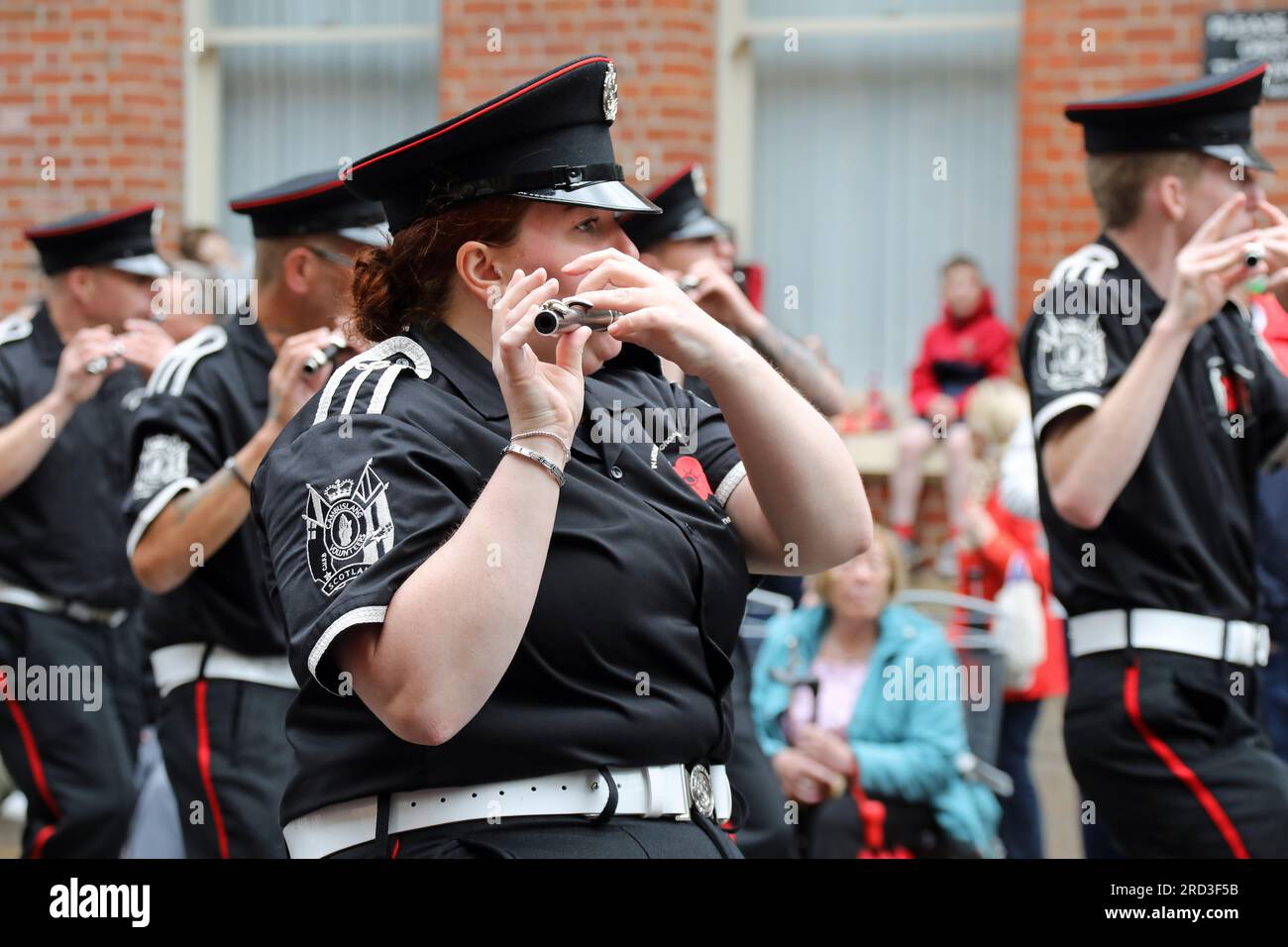 Cambuslang Volunteers Flute Band at the Orange Day parade in Belfast Stock Photo
