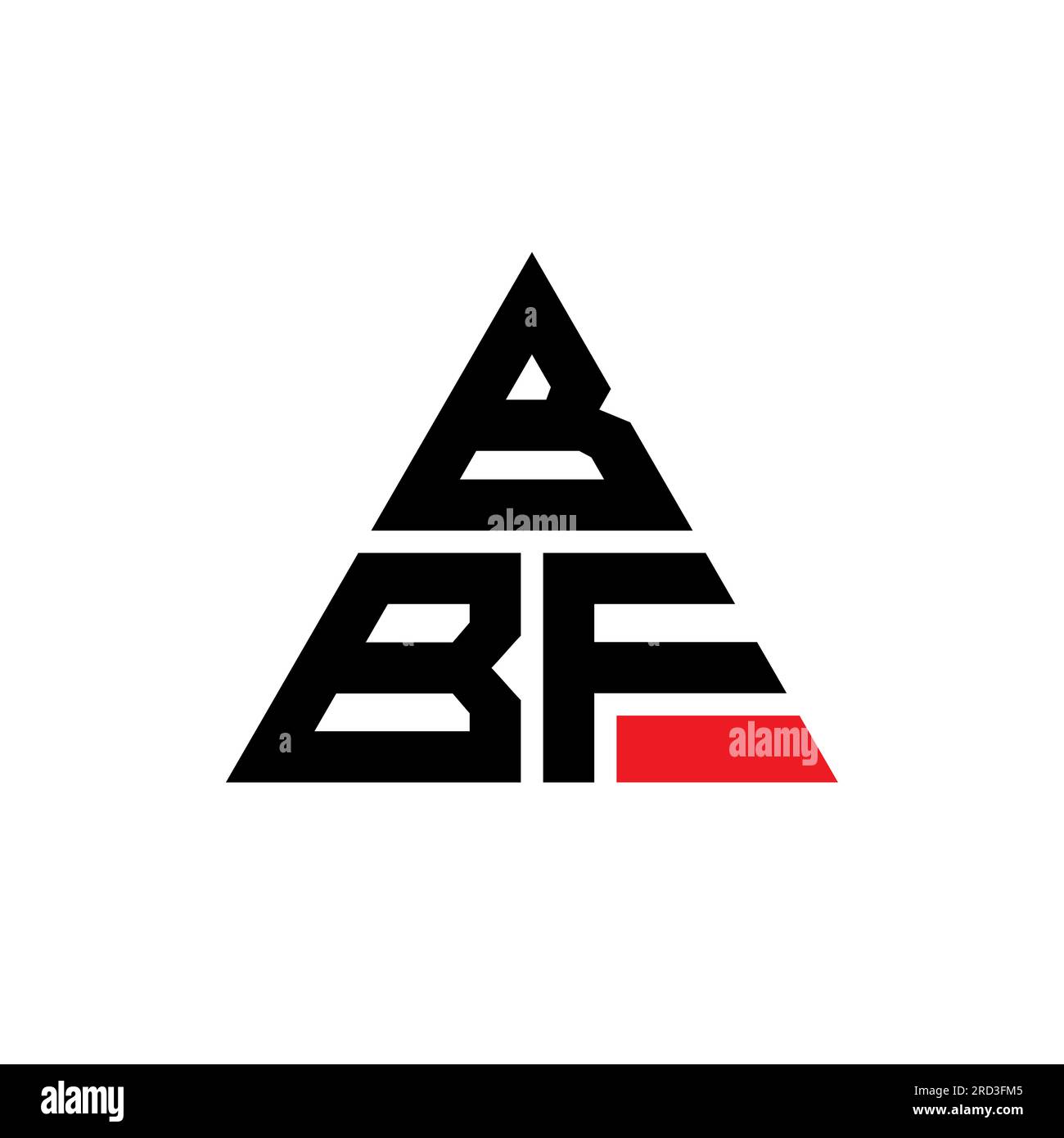 BBF triangle letter logo design with triangle shape. BBF triangle logo ...