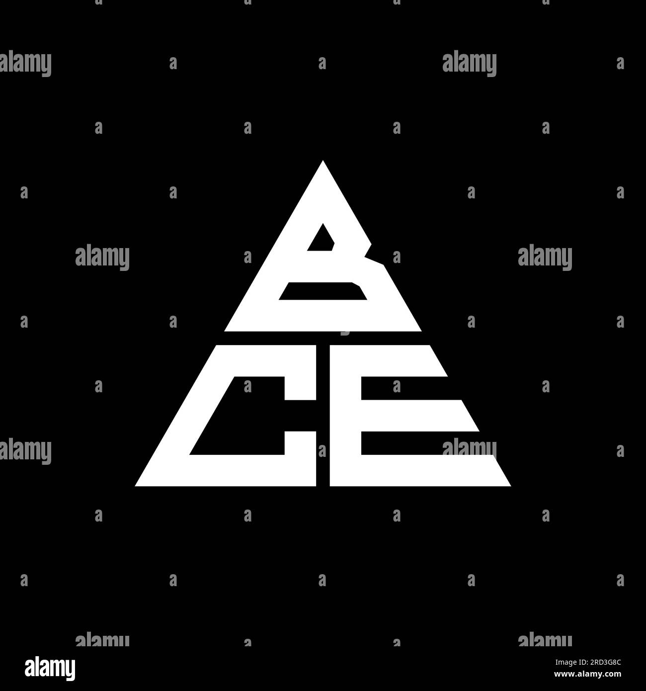 BCE triangle letter logo design with triangle shape. BCE triangle logo ...