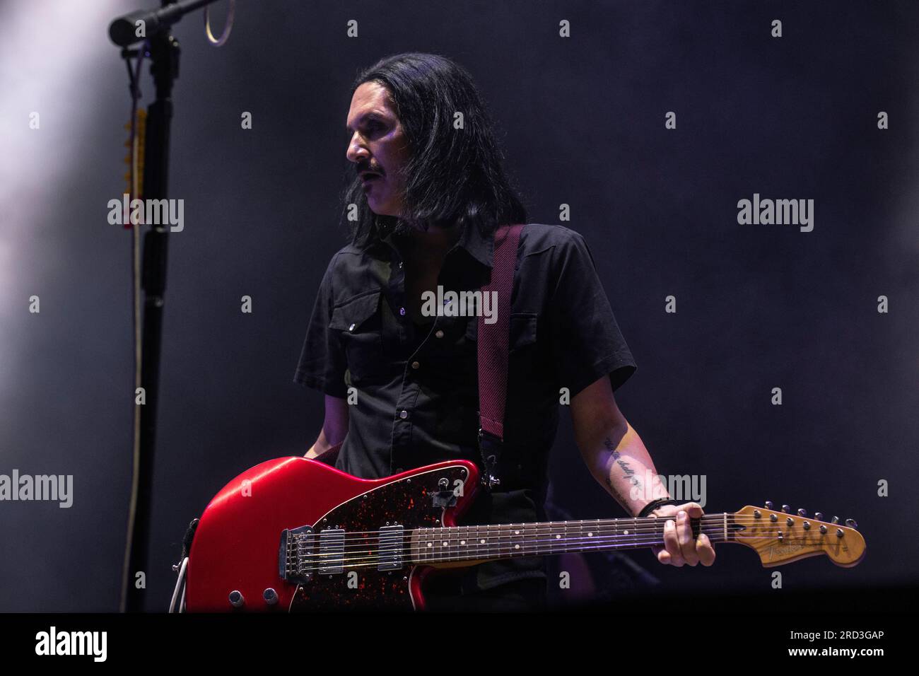 Placebo performing at Festival Cruïlla, Barcelona 8 Jun. 2023. Photographer: Ale Espaliat Stock Photo