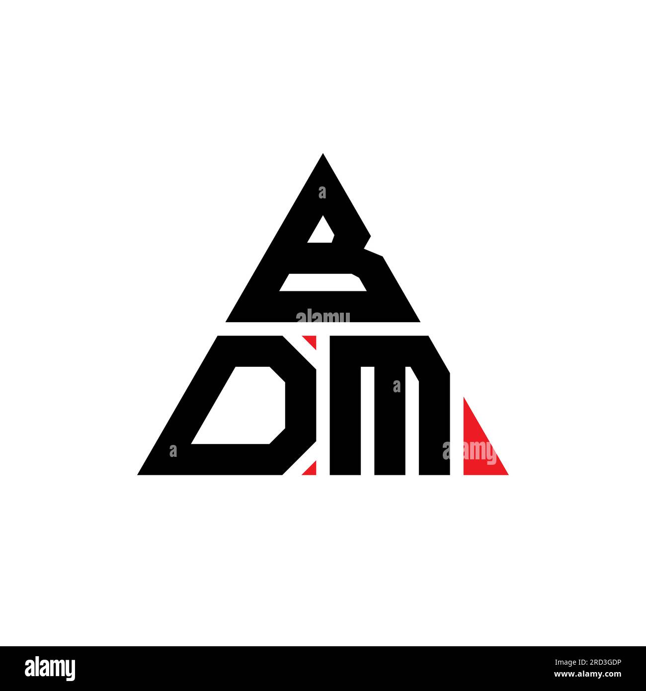 BDM triangle letter logo design with triangle shape. BDM triangle logo