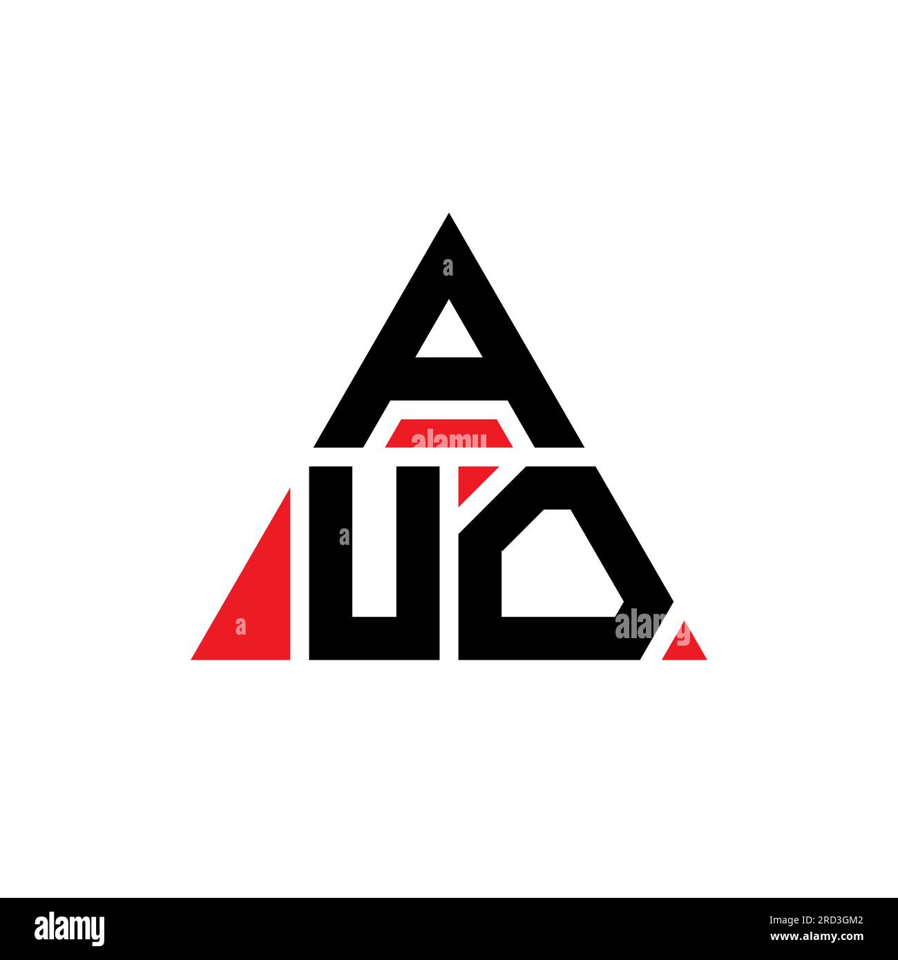 AUO triangle letter logo design with triangle shape. AUO triangle logo ...