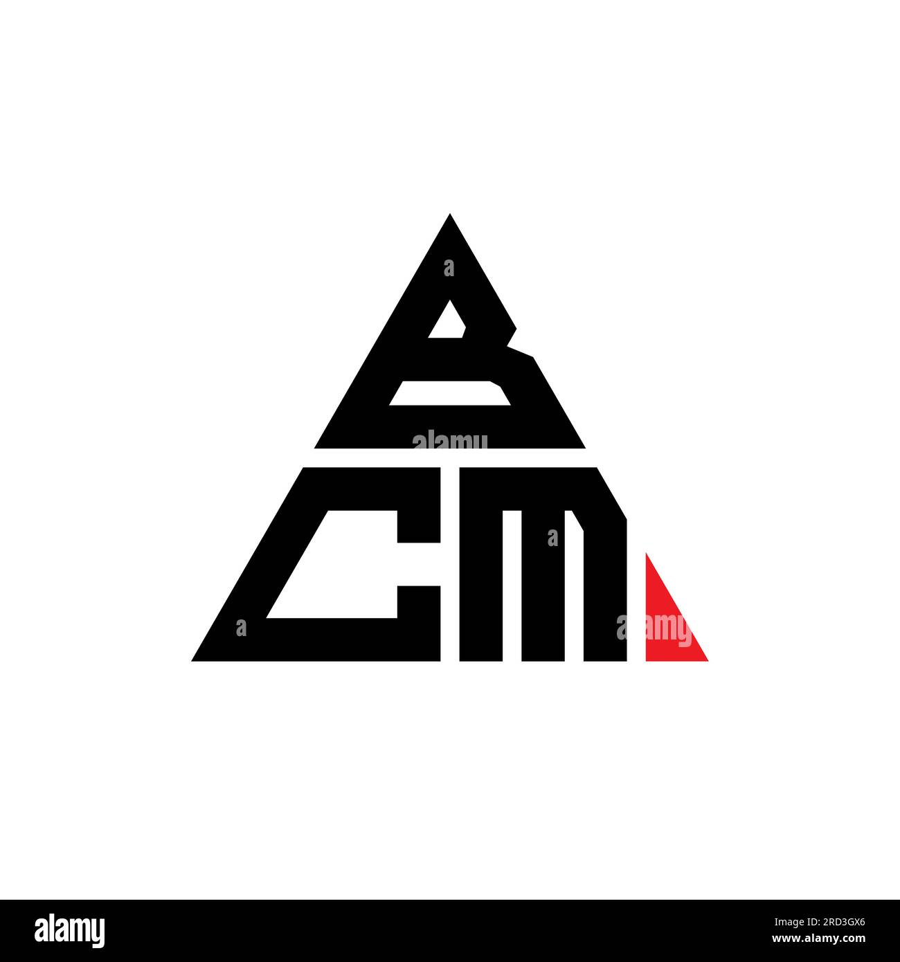 BCM triangle letter logo design with triangle shape. BCM triangle logo