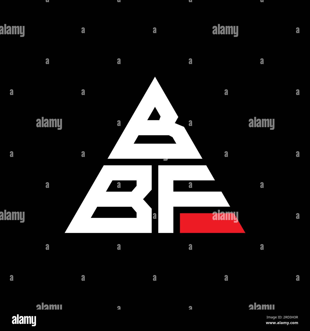 BBF triangle letter logo design with triangle shape. BBF triangle logo ...