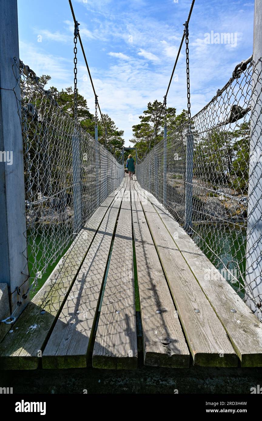 Suspension Bridge To Island In Stendorren Nature Reserve Nykoping suspension-bridge-to-island-in-stendorren-nature-reserve-nykoping