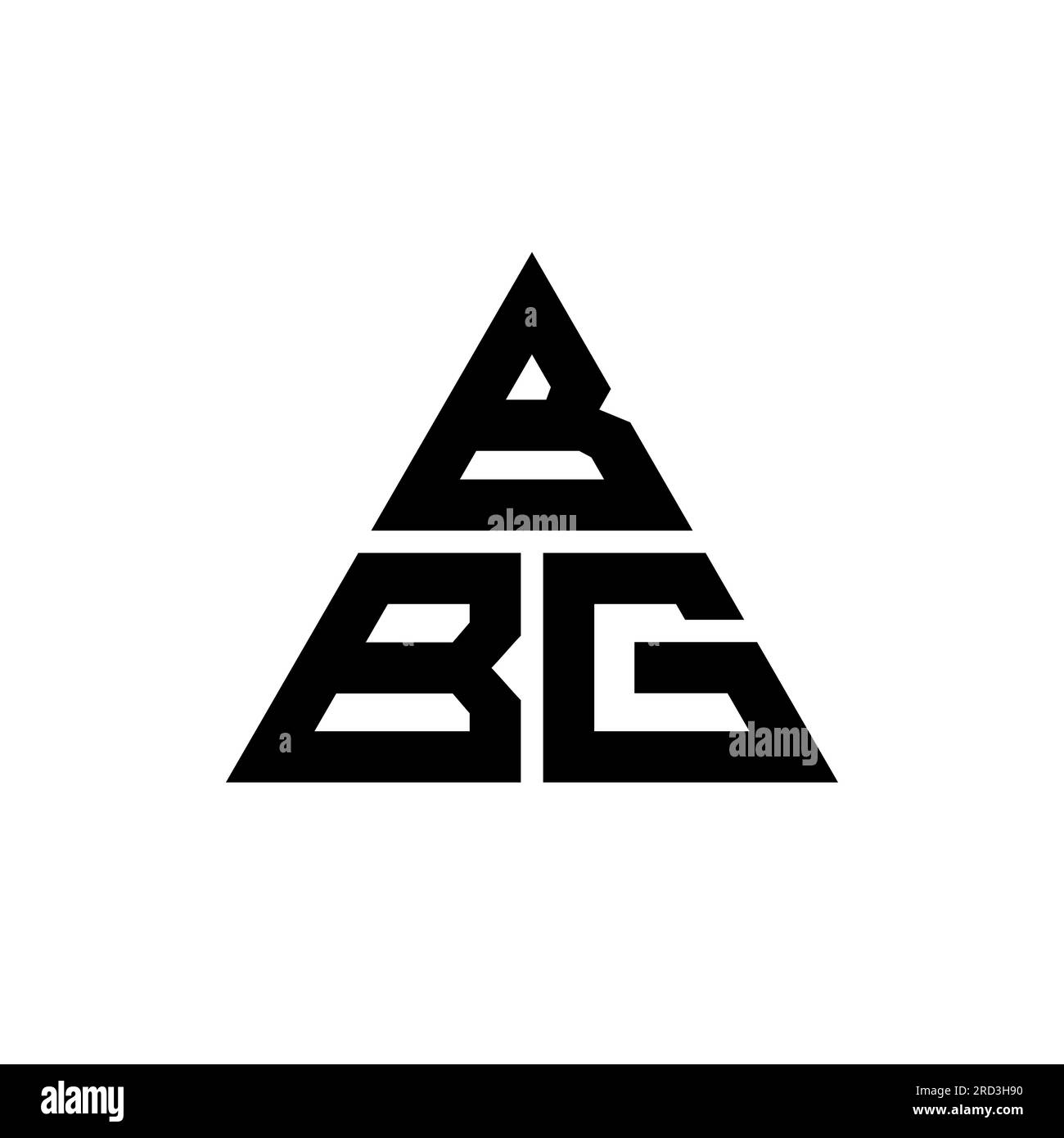 BBG triangle letter logo design with triangle shape. BBG triangle logo design monogram. BBG