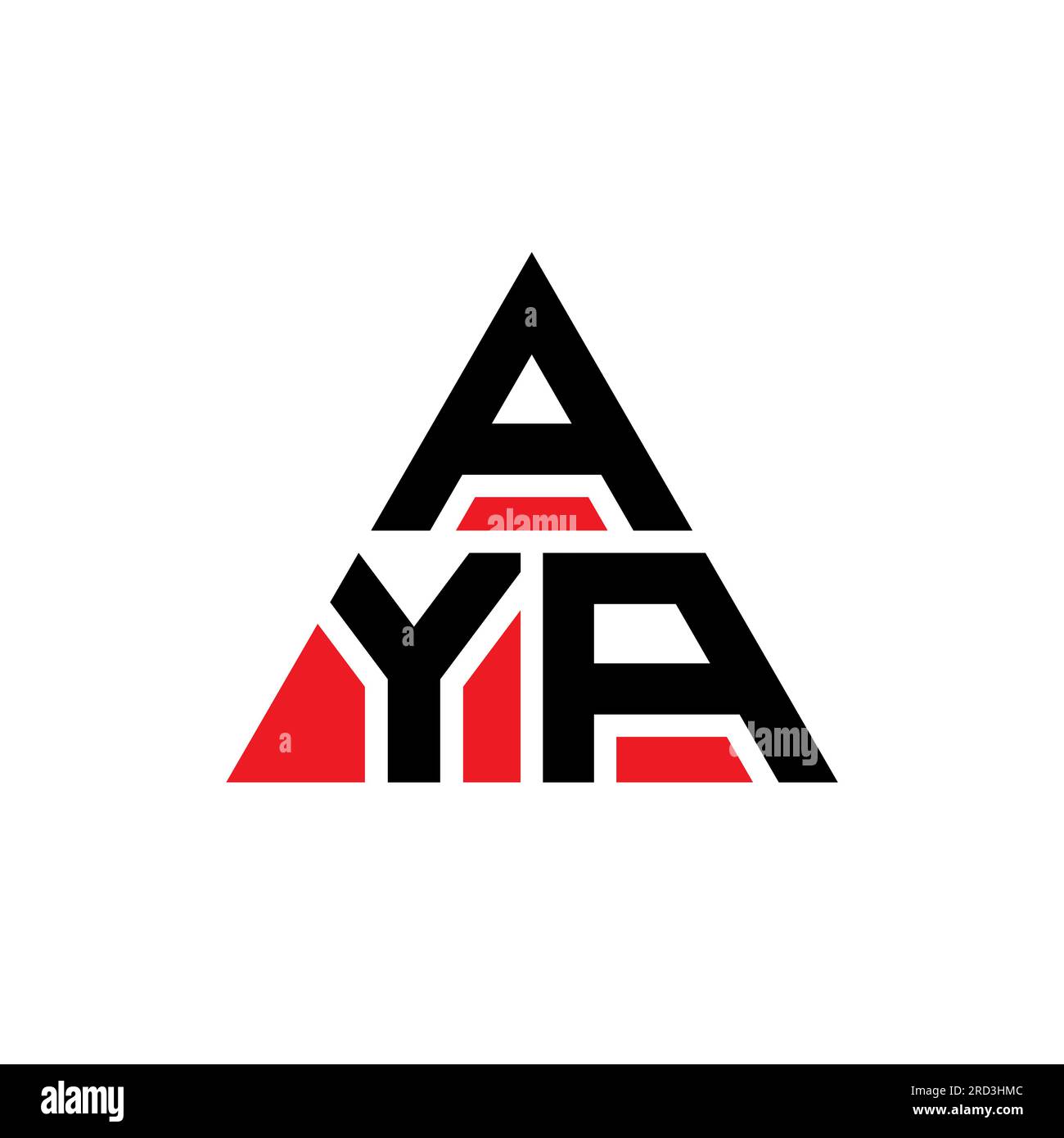 AYA triangle letter logo design with triangle shape. AYA triangle logo ...