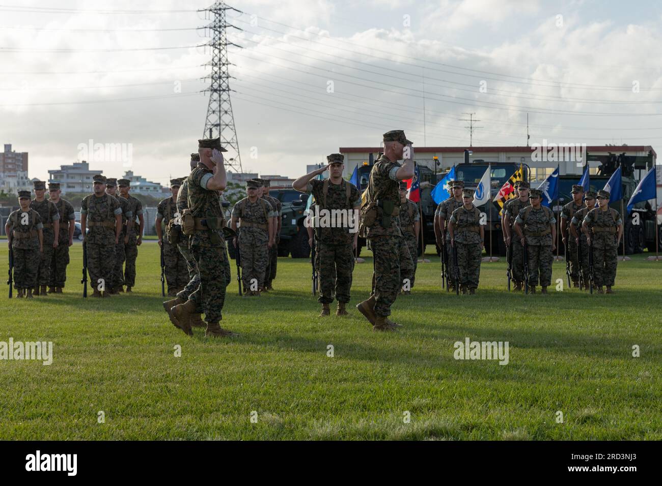 U.S. Marine Corps Leadership for 3rd Marine Logistics Group performs ...