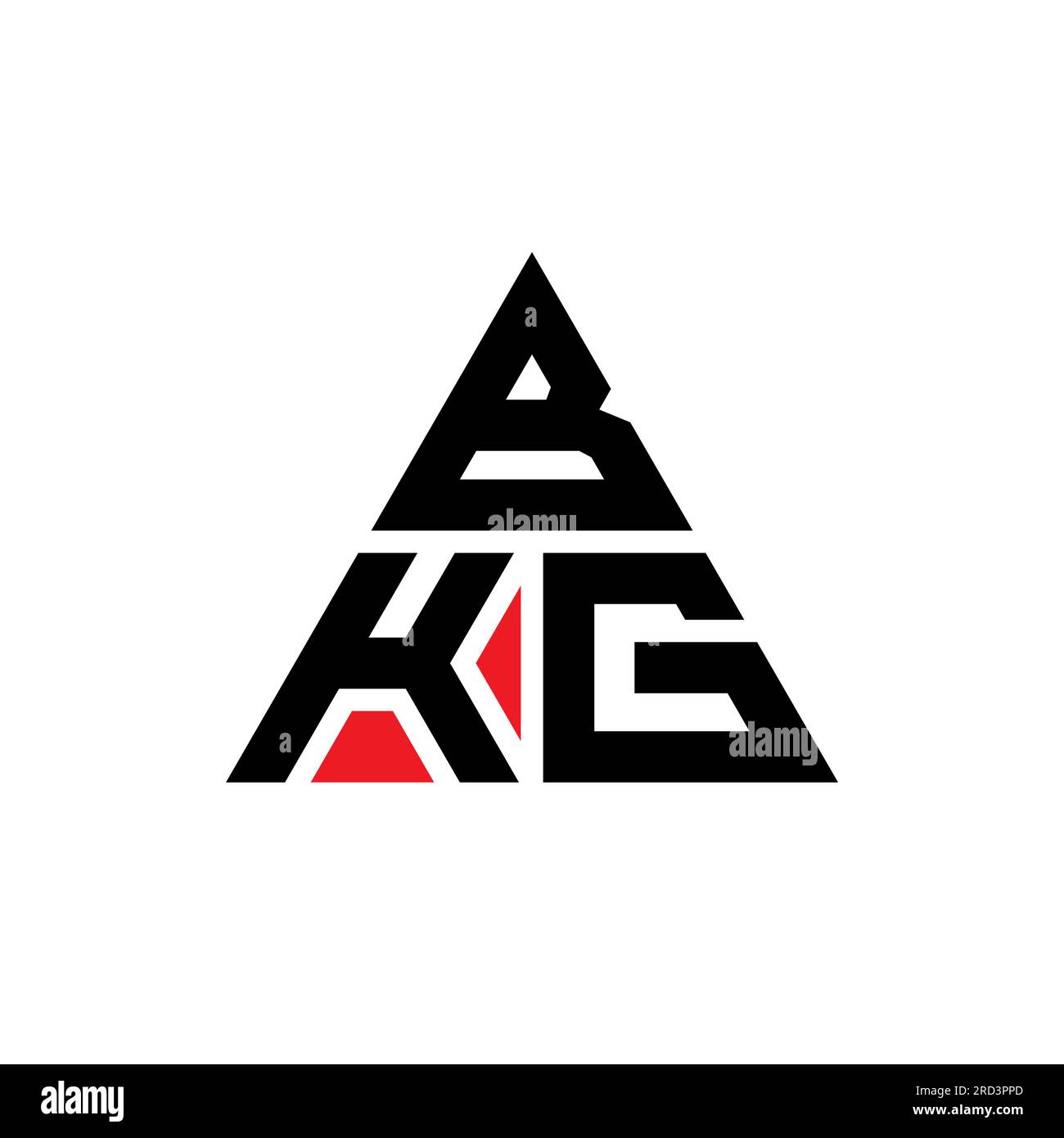 BKG triangle letter logo design with triangle shape. BKG triangle logo ...