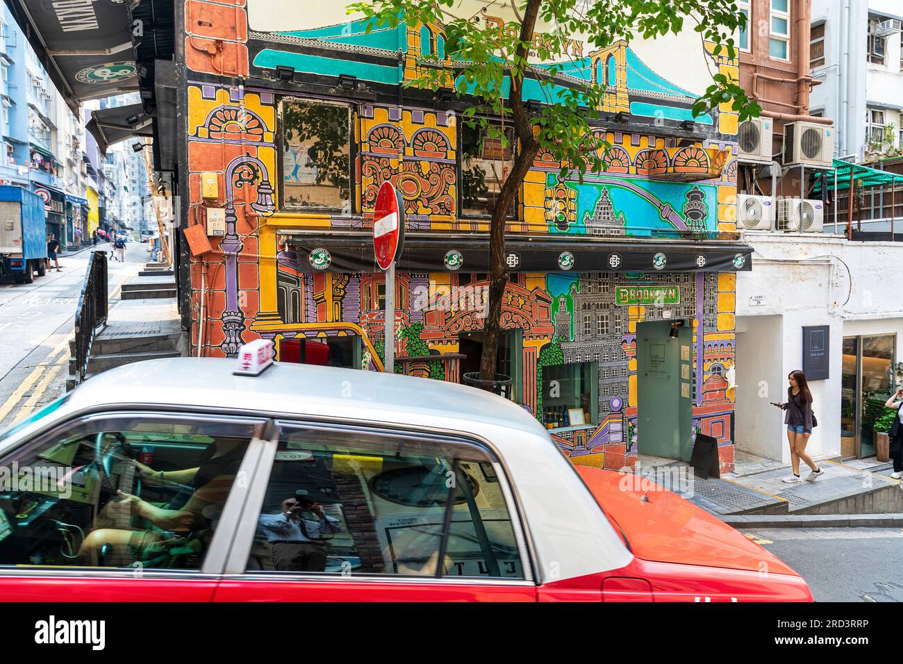 Graffiti and street art, Brooklyn Brewery wine bar, Shelley Street, Mid