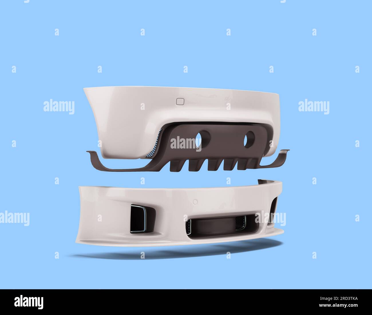 Sport car custom upgrade kit set of details for body bumpers ...