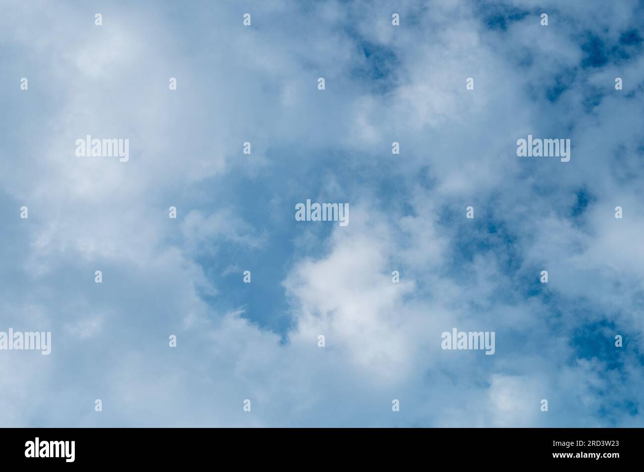 Foggy clouds on blue sky background with copy space Stock Photo