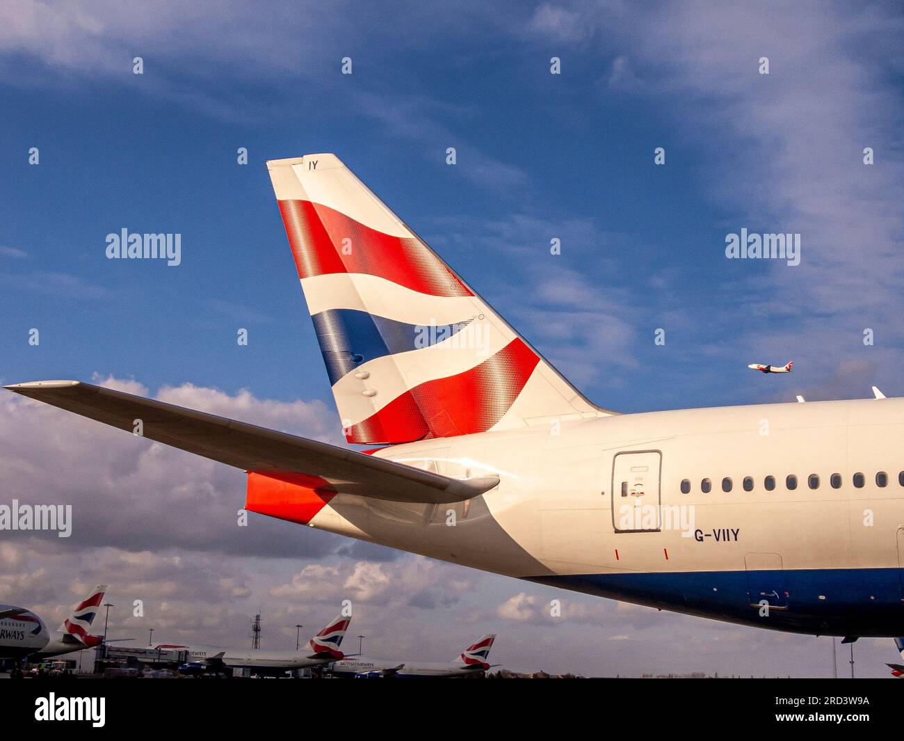 A tail fin of a British Airways Boeing 777-200 G-VIIY at London Heathrow  airport ,UK Stock Photo - Alamy
