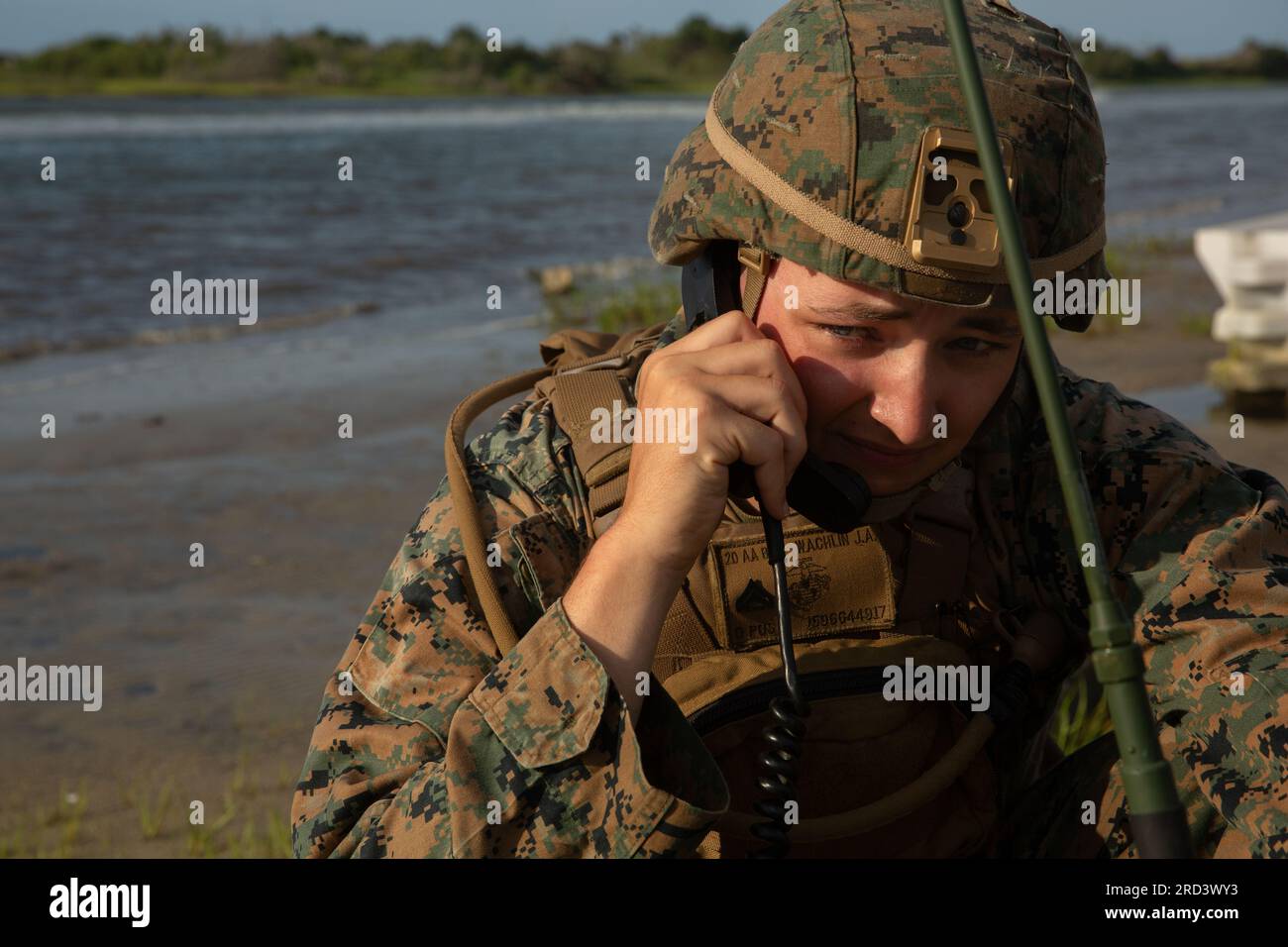 U.S. Marine Corps Cpl. Jacob Wachlin, a radio repair technician with 2d