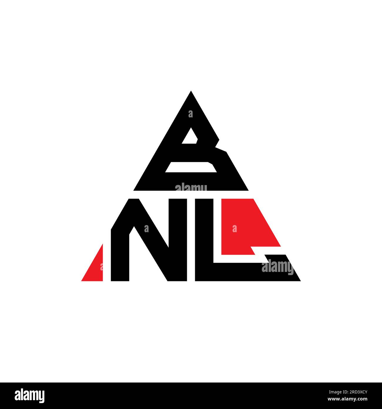 BNL triangle letter logo design with triangle shape. BNL triangle logo