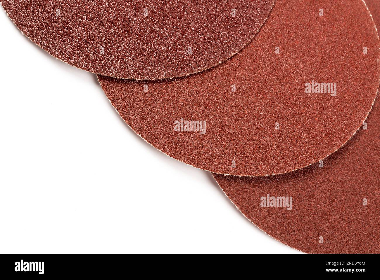 Set of sandpaper grit on white background Stock Photo Alamy