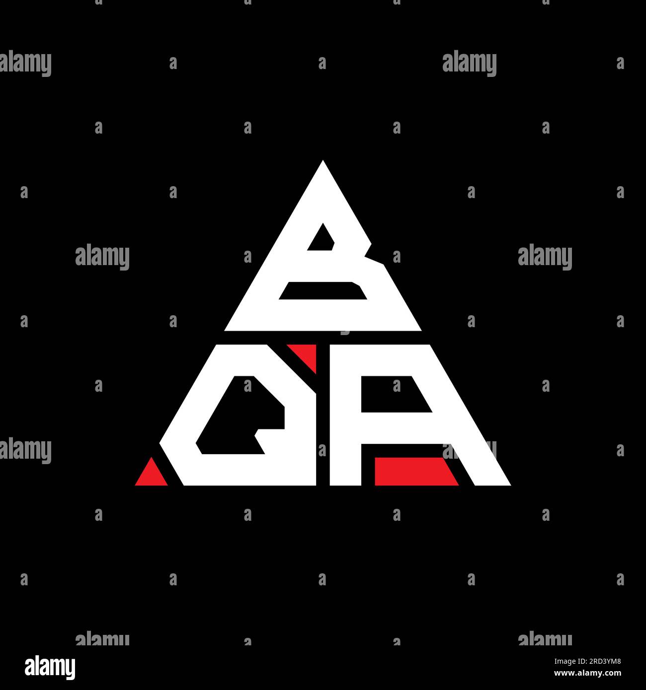 BQA triangle letter logo design with triangle shape. BQA triangle logo ...