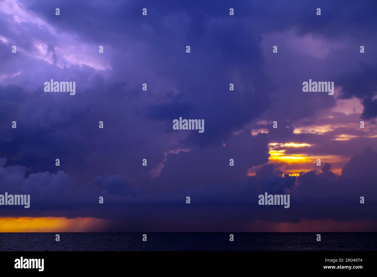 Dark stormy tropical sky over the ocean, natural background photo Stock ...