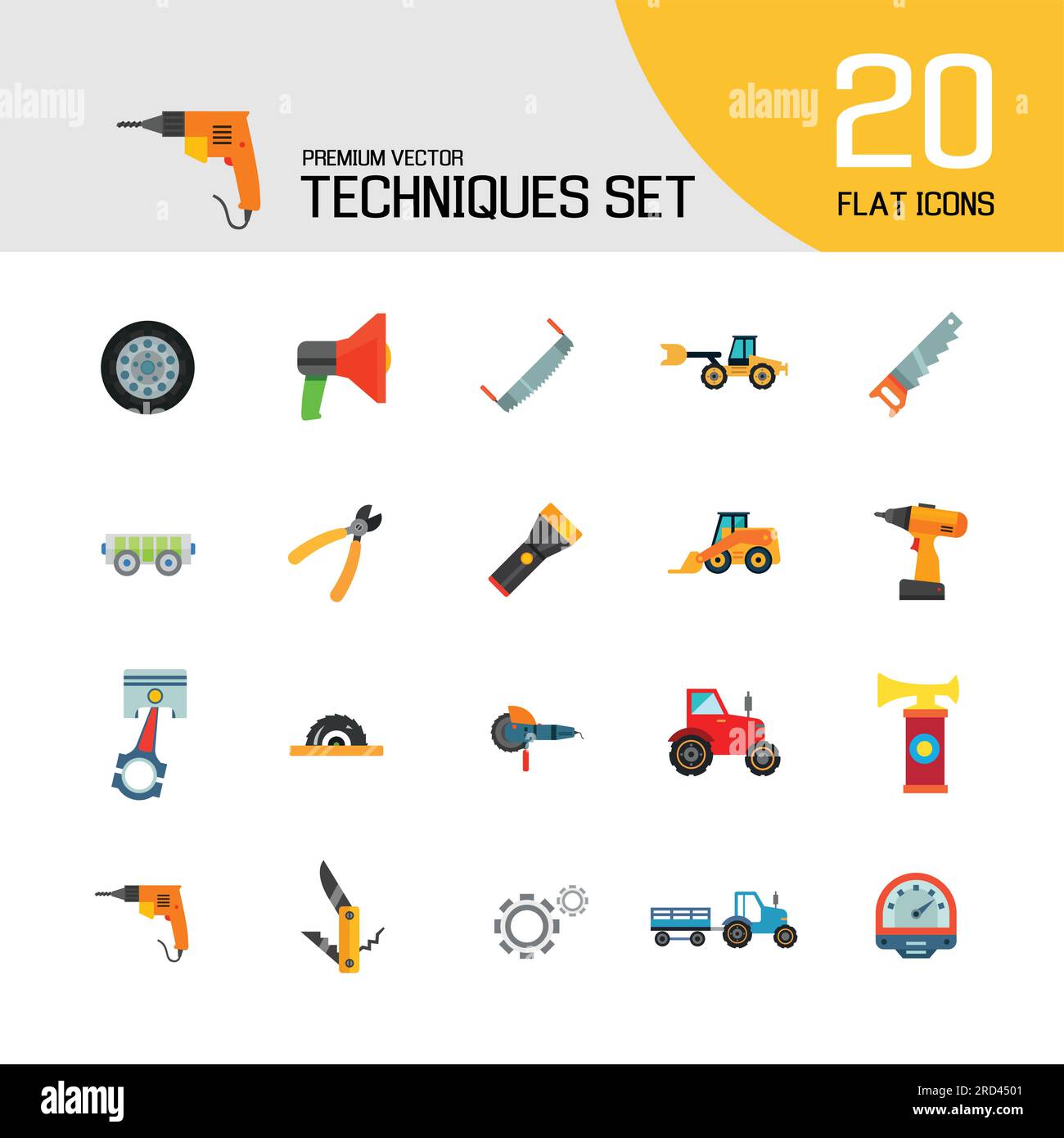 Techniques Icons Set Stock Vector Image & Art - Alamy