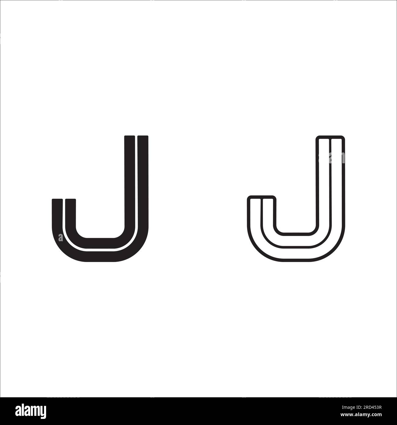 Simple Initial Letter j Logo. Usable for Business and Branding Logos. Flat Vector Logo Design Template Element. Stock Vector