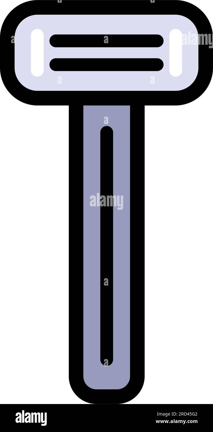 Shaving razor flat color icon. Vector illustration shaver on white ...