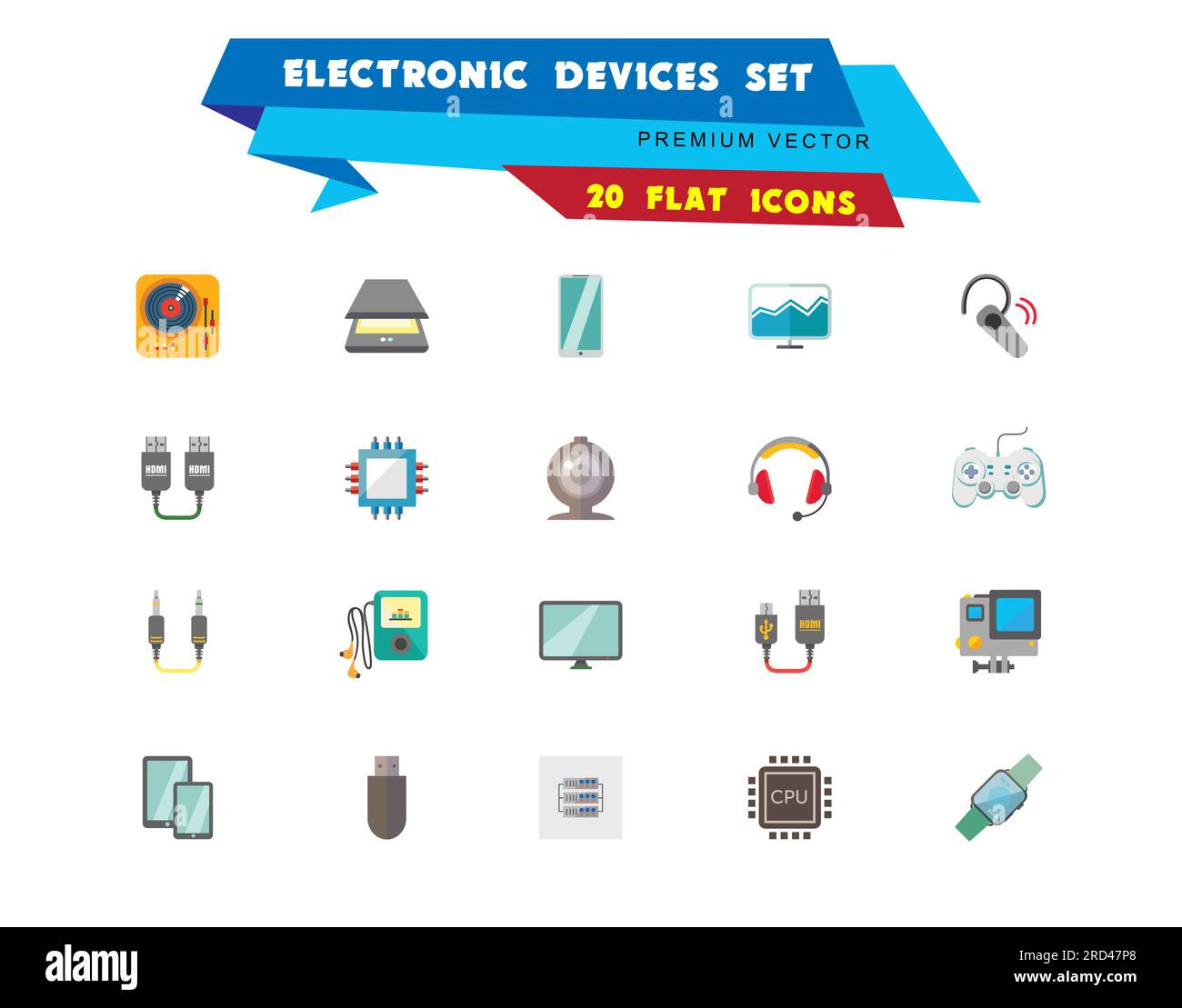 Electronic devices icons set Stock Vector Image & Art Alamy