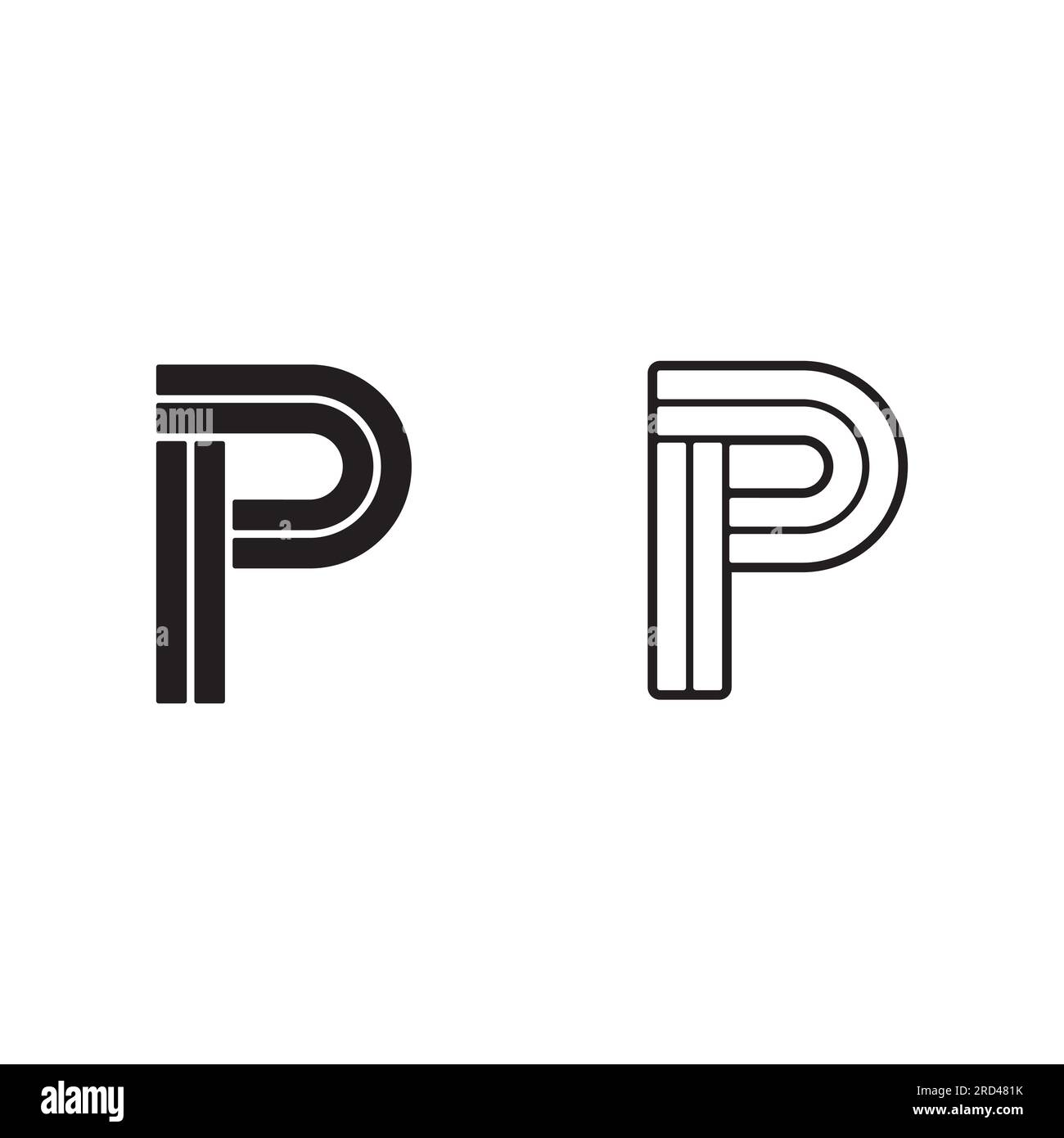Letter p logo Black and White Stock Photos & Images - Alamy