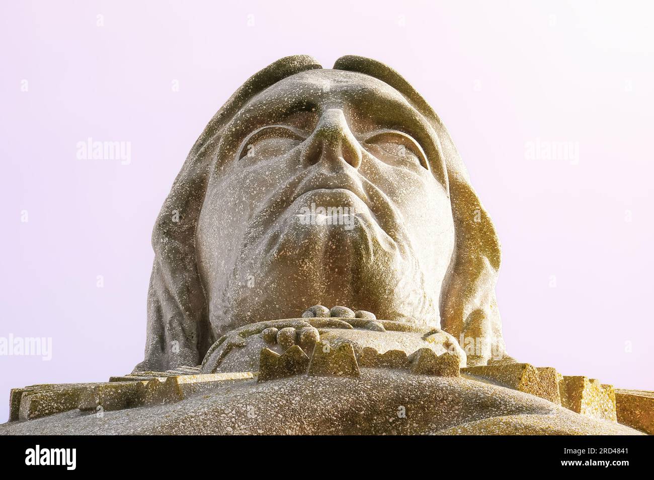 Christ the King, Cristo Rei statue in Almada, Lisbon. Famous Jesus Christ monument in the capital city of Portugal. Stock Photo