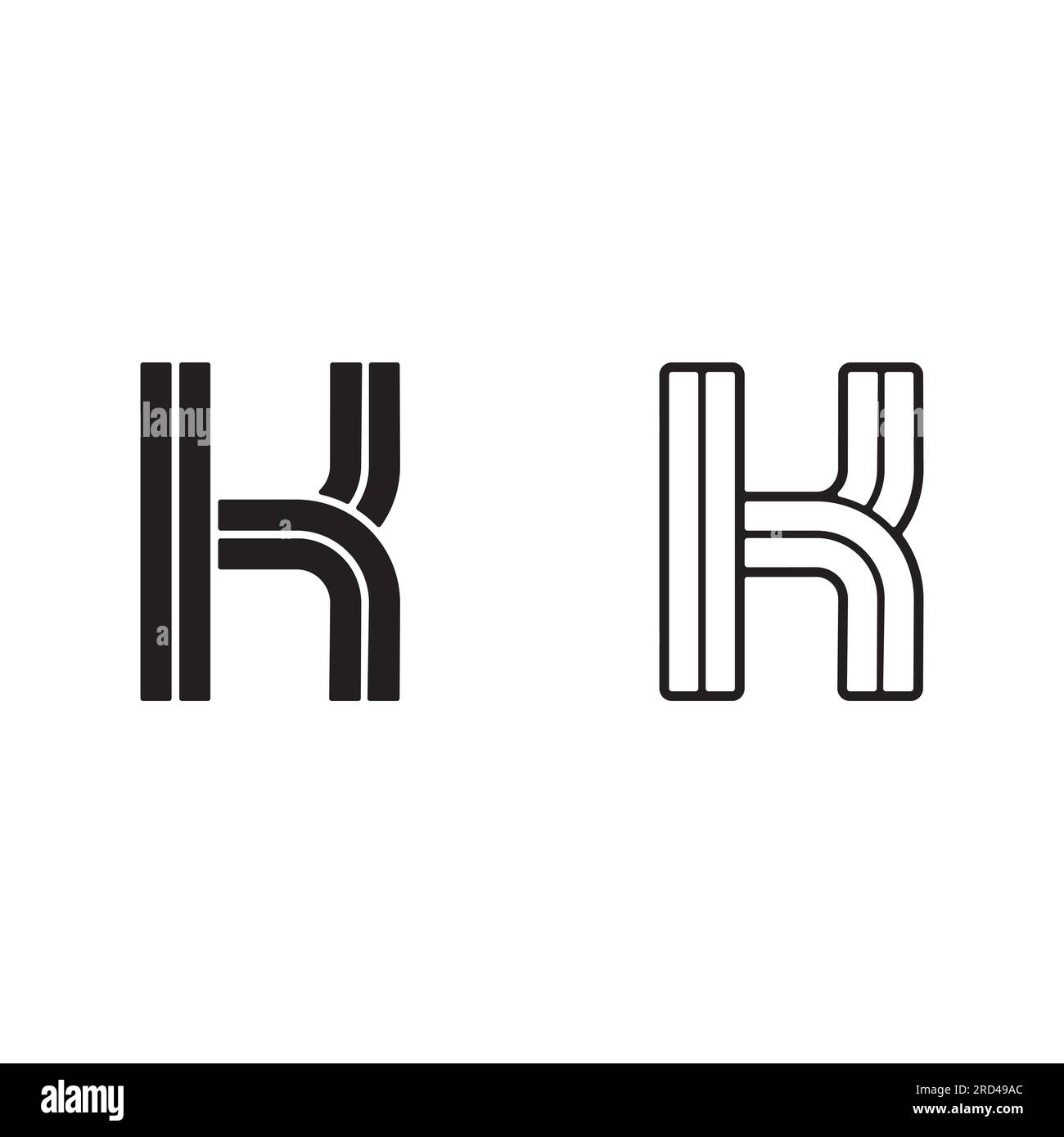 Simple Initial Letter K Usable For Business And Branding Logos Flat