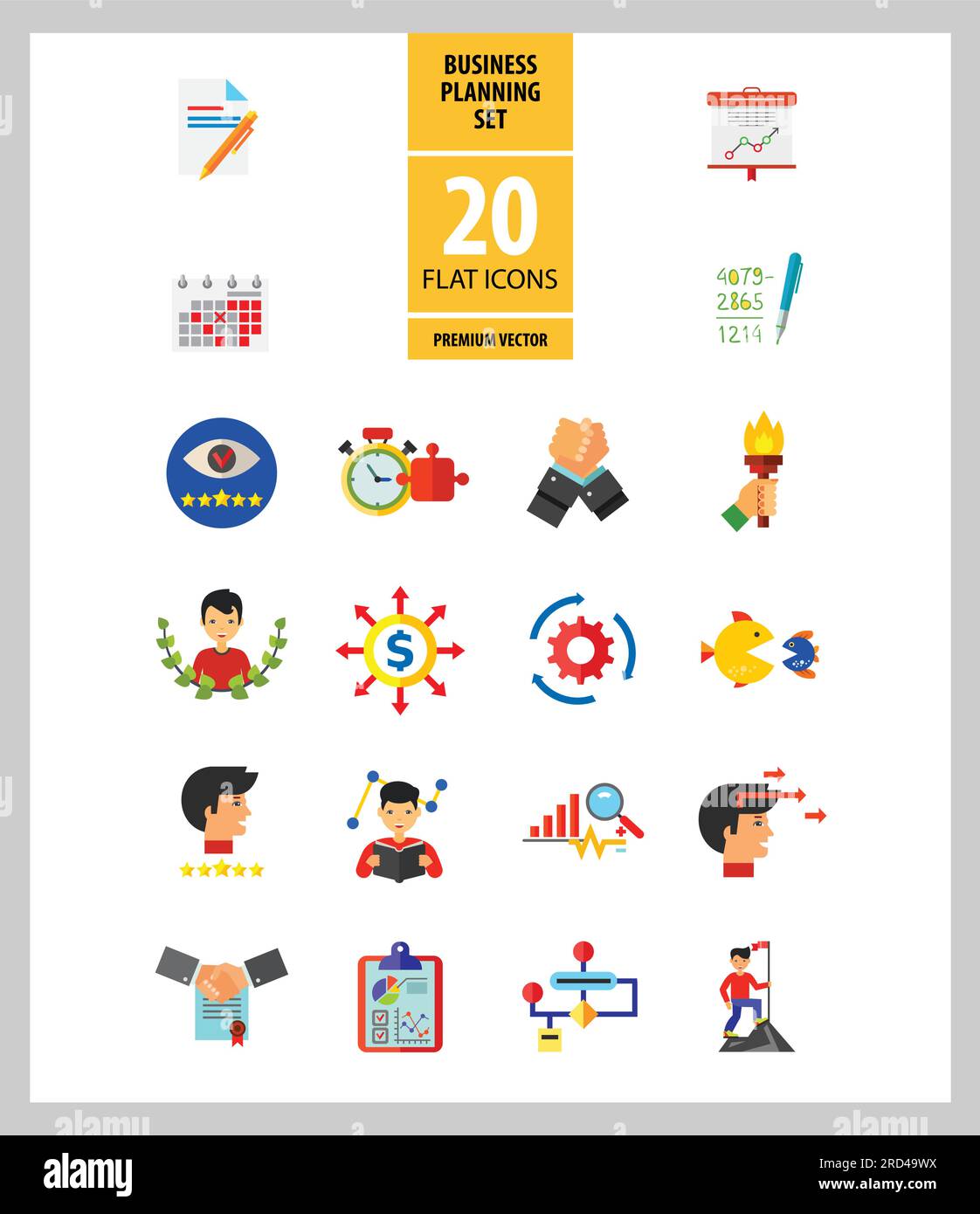 Business Planning Icon Set Stock Vector Image & Art - Alamy